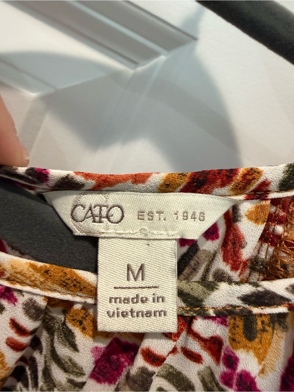 Cato Geometric Print Dress in Pink, Mustard, Olive—Medium - Picture 5 of 7